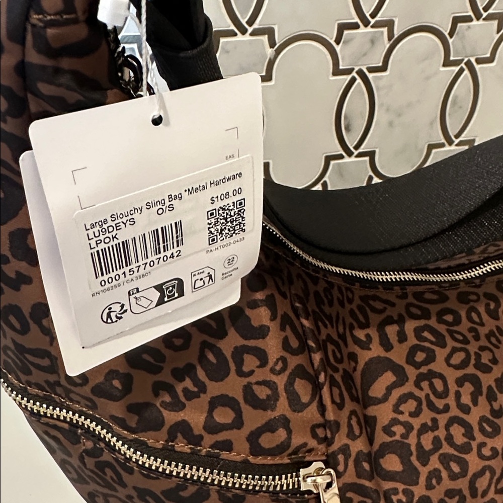 NWT Lululemon Slouchy Sling Bag 13L - Leopard Print Metal Hardware - Picture 5 of 10